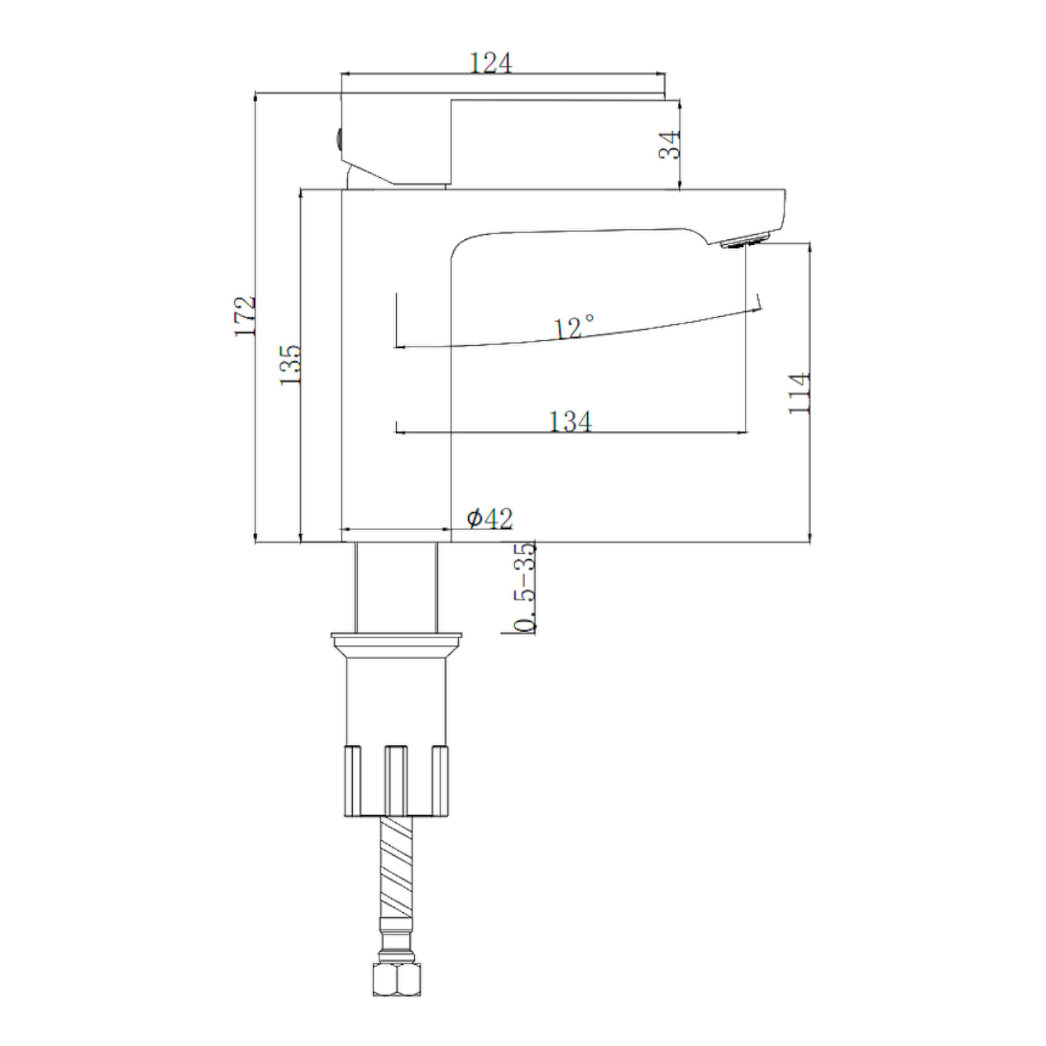 Смеситель для раковины Splenka S222.10.05, сатин