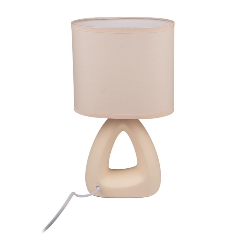 Светильник настольный JH2-01-iv E14 IP20 170х100х300мм керамика; ткань; PVC-пластик беж. JazzWay 5062306