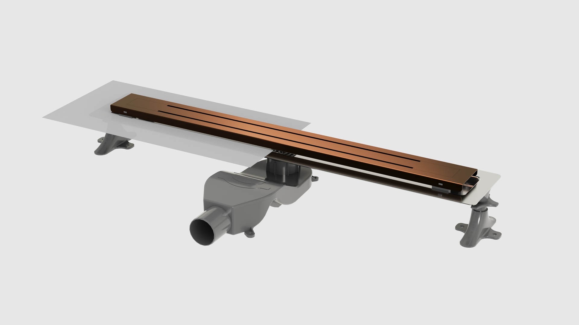 Душевой лоток Premium Trendy 80см, нерж.сталь BRUSHED BRONZE