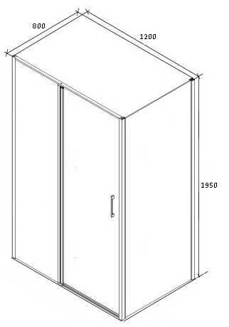 Ограждение MUZA120 душевое Ceruttispa без поддона (80x120x195)