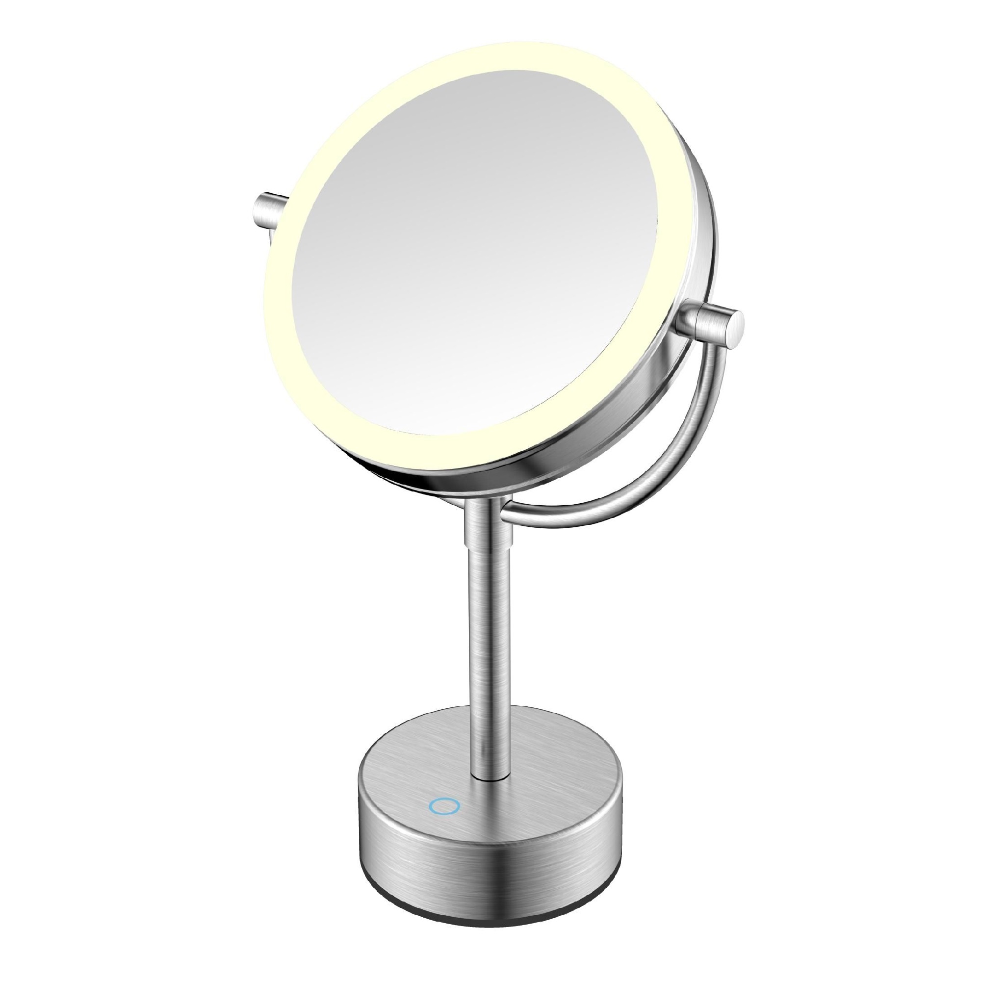 Зеркало косметическое с подсветкой JAVA S-M221L, сатин