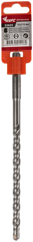 Бур по бетону SDS PLUS 10х210мм двойная резьба КУРС 32625