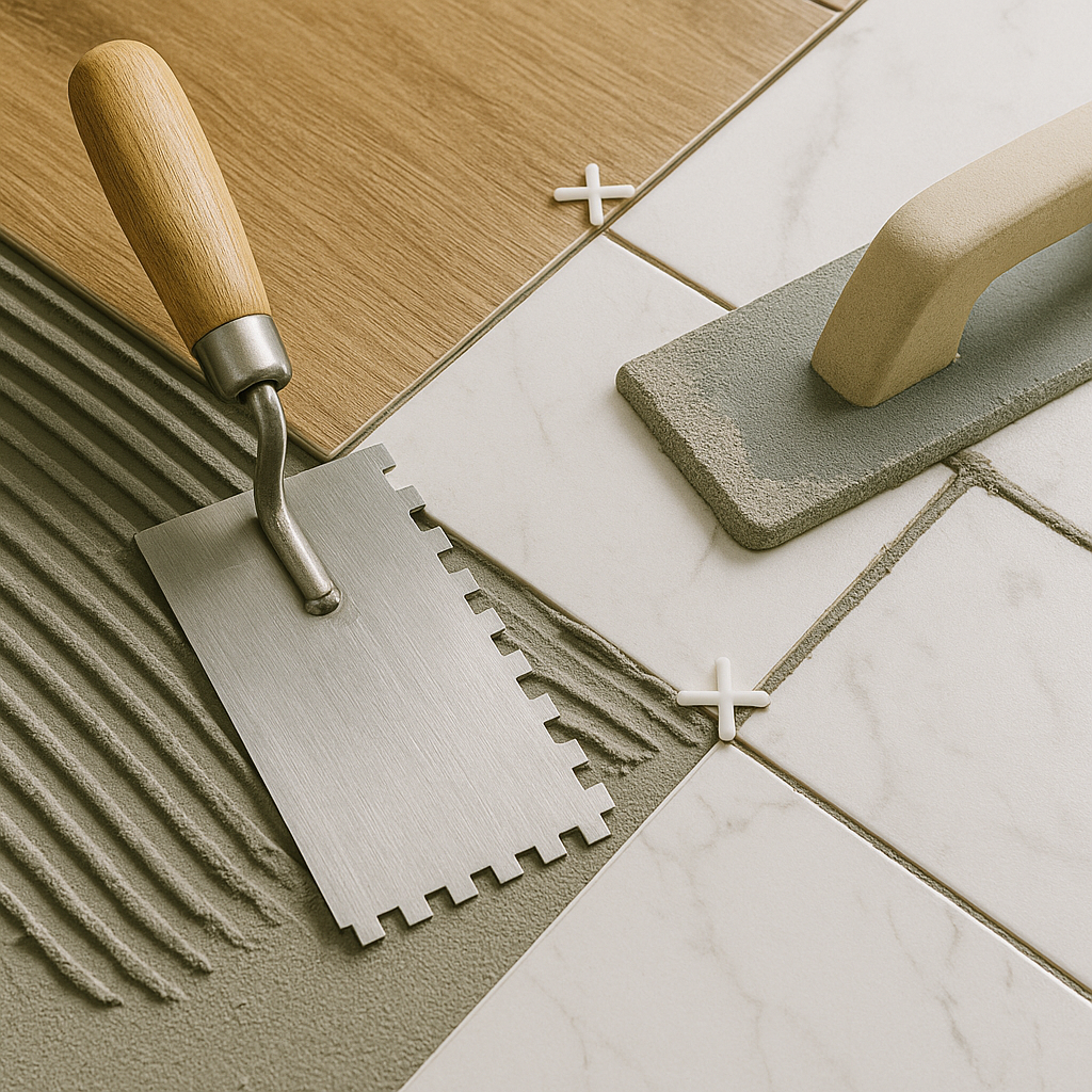 Плиточный клей и затирка