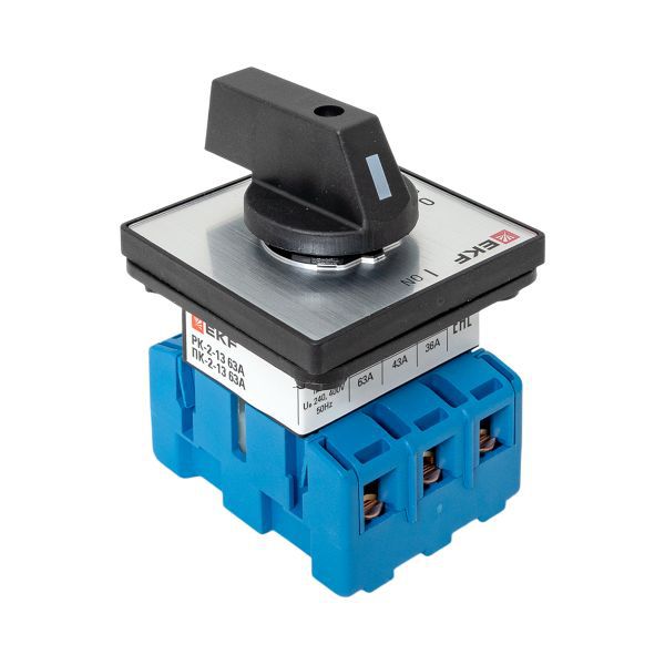 Переключатель кулачковый ПК-2-13 3П 63А "ВКЛ-ВЫКЛ" EKF pk-2-13-63
