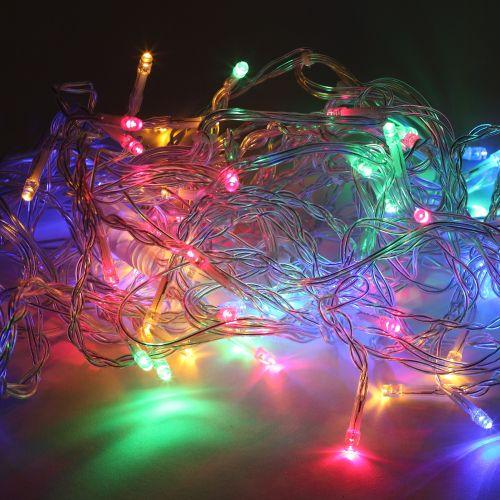 Гирлянда светодиодная "Бахрома" 2мх1м 62LED 24В IP44 мультиколор ( без трансформатора Б0041911) ЭРА Б0041906