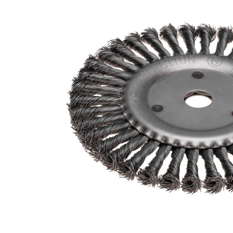 Щетка дисковая для УШМ крученая стальная проволока 200мм отв. 22.23мм Kranz KR-91-1247