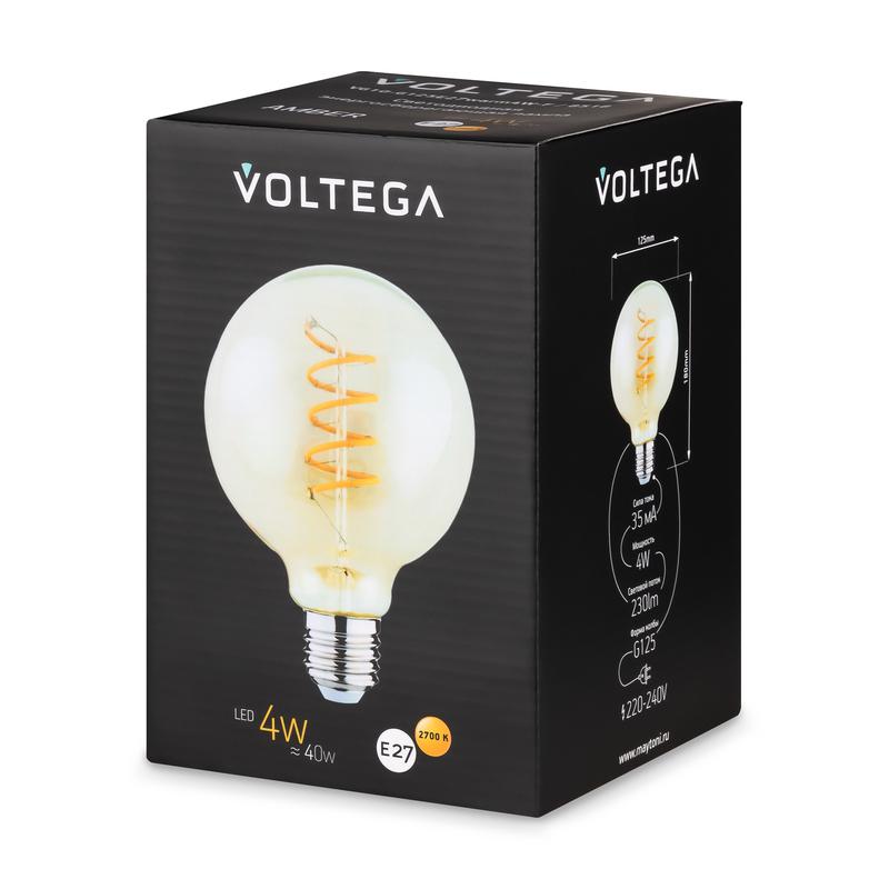 Лампа светодиодная филаментная Loft 271 G125 4Вт 2700К E27 Voltega 8518