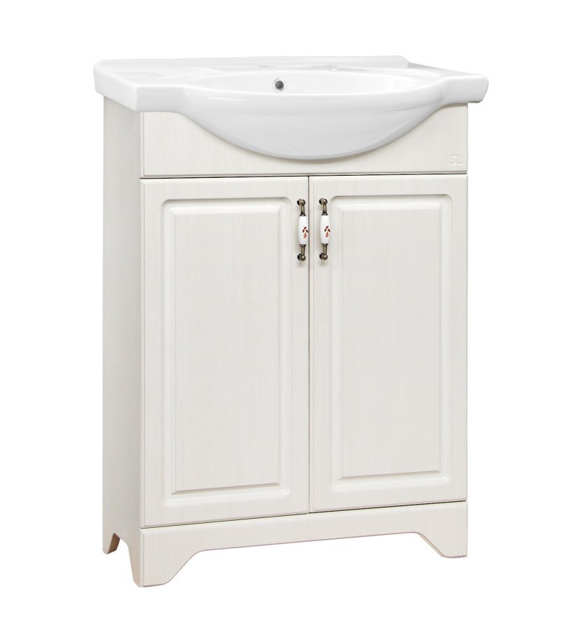 Тумба "Олеандр-2 65"  под умывальник Байкал 65, Люкс рельеф пастель