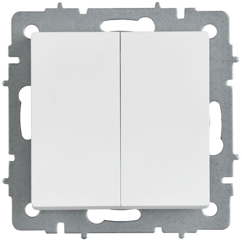 Выключатель 2-кл. СП BRITE ВС10-2-0-БрАБ 10А механизм арктич. бел. IEK BR-V20-0-10-K91