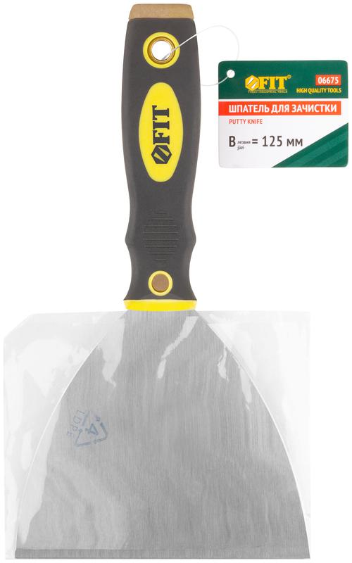 Шпатель для удаления ржавчины профи толщ. лезвия 1мм двухкомп. ручка сметал. бойком 5дюйм (125мм) FIT 06675