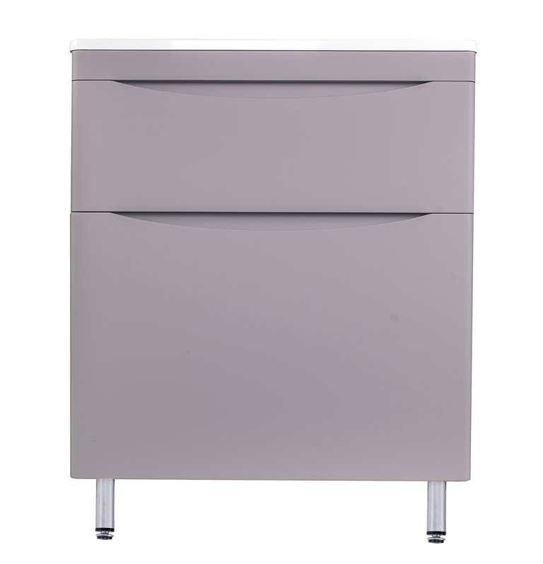Тумба напольная "Бергамо мини 70" (2 ящ.) Люкс антискрейтч серый, PLUS