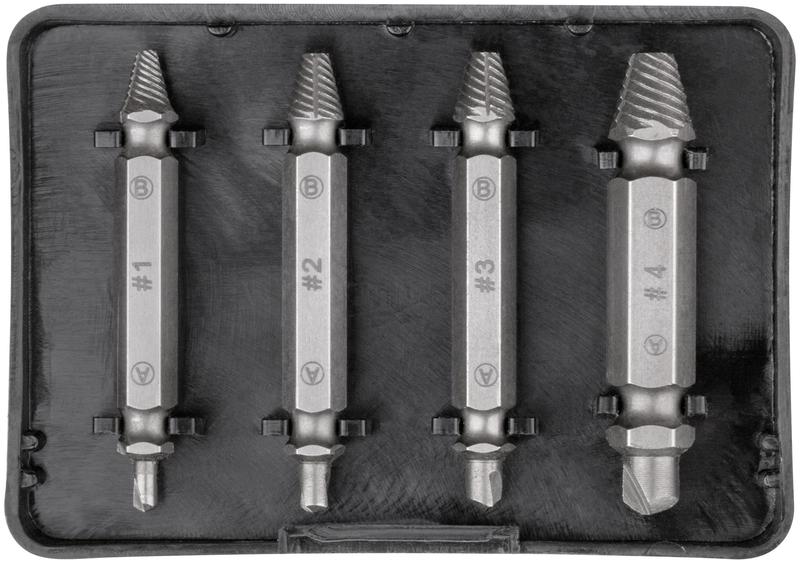 Набор экстракторов двусторонних профи сталь S2 4шт FIT 36452