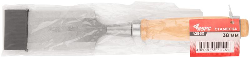Стамеска 38мм деревянная ручка КУРС 42960