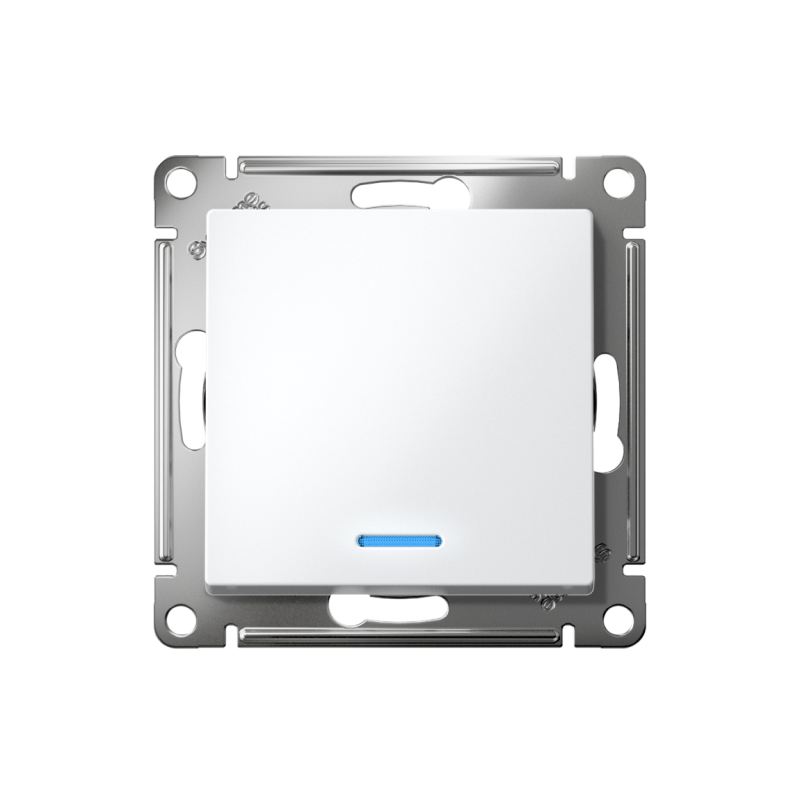 Выключатель 1-кл. AtlasDesign (сх. 1а) 10AX с подсветкой быстрозажим. клем. механизм бел. SE ATN000113S