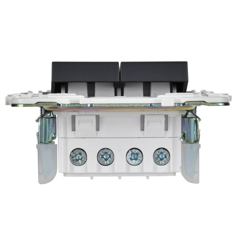 Выключатель перекрестный 2-кл. SKANDY 10А SK-V06Bl черн. IEK SK-V23-0-10-K02