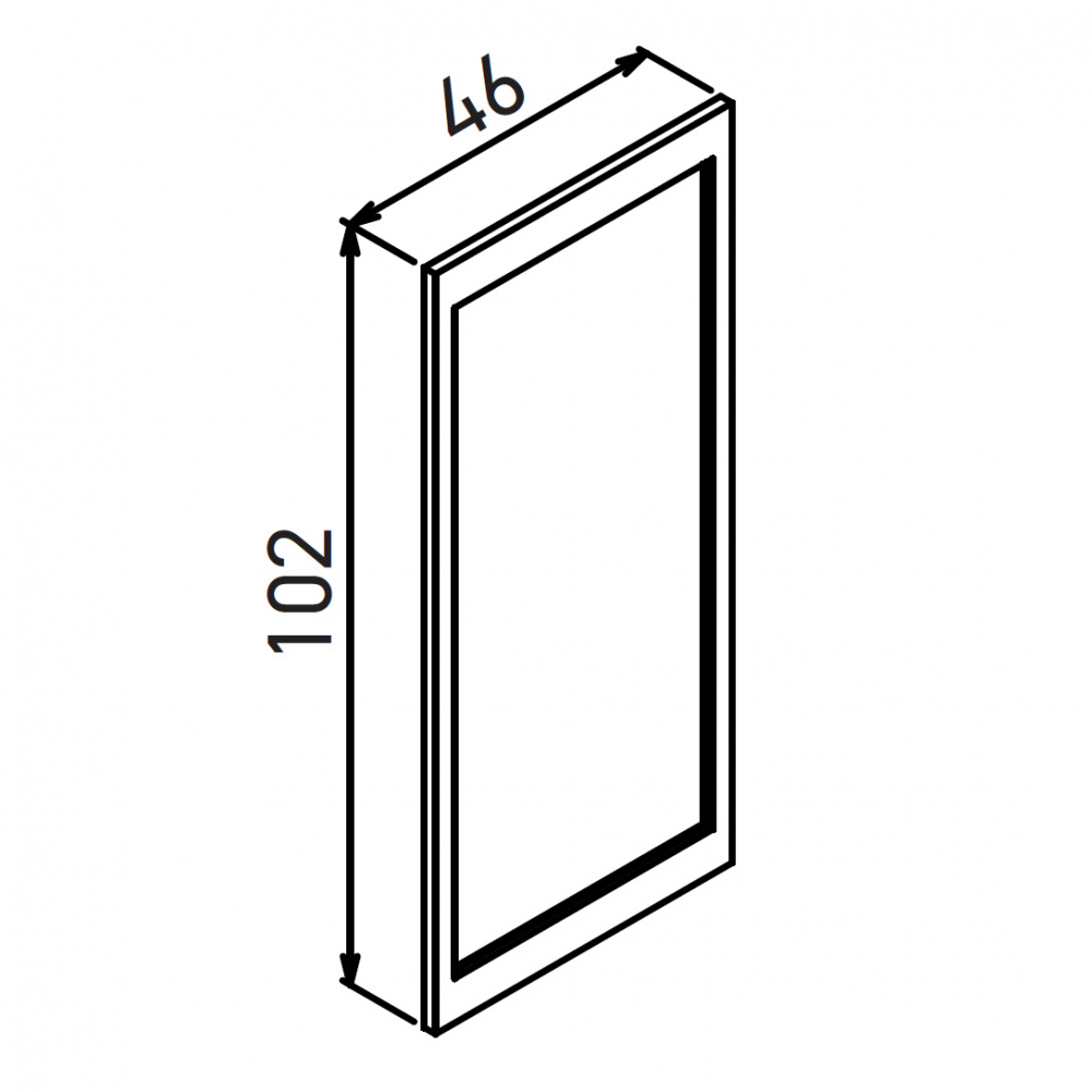 Зеркало ORKA Lodi 46 черный матовый