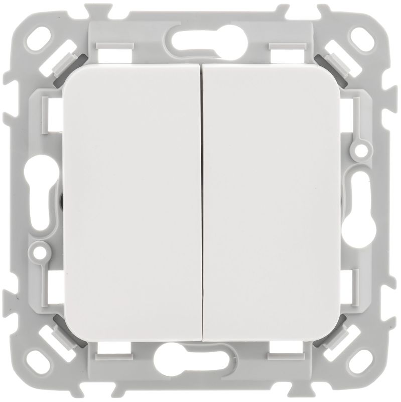 Выключатель 2-кл. СП FLITE ВС12-1-0-ФлБ 10А механизм бел. IEK FI-V20-0-10-1-K01