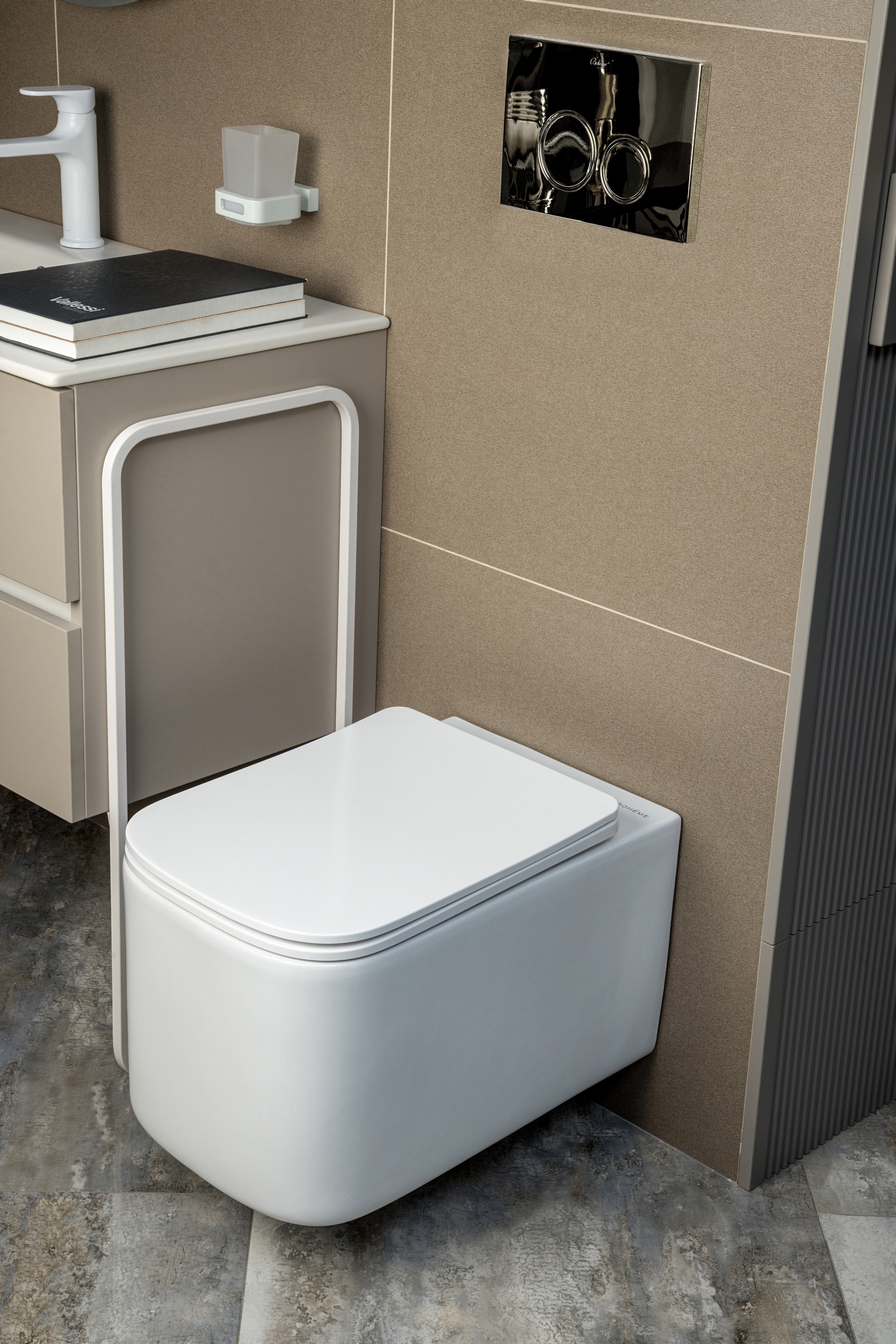 Унитаз подвесной с функцией биде, Mane Белый глянец c крышкой