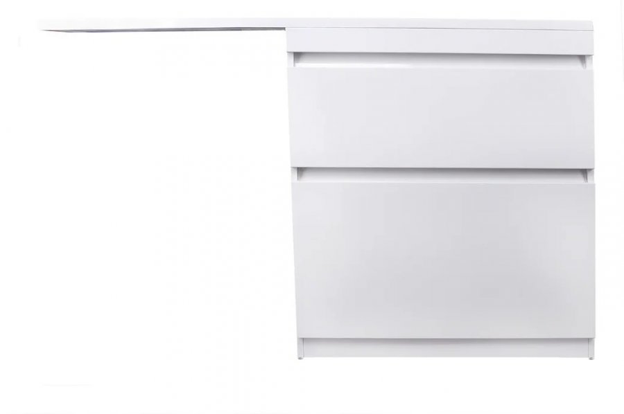 Тумба напольная "Даллас 140", Люкс белая, PLUS, ЭМАЛЬ