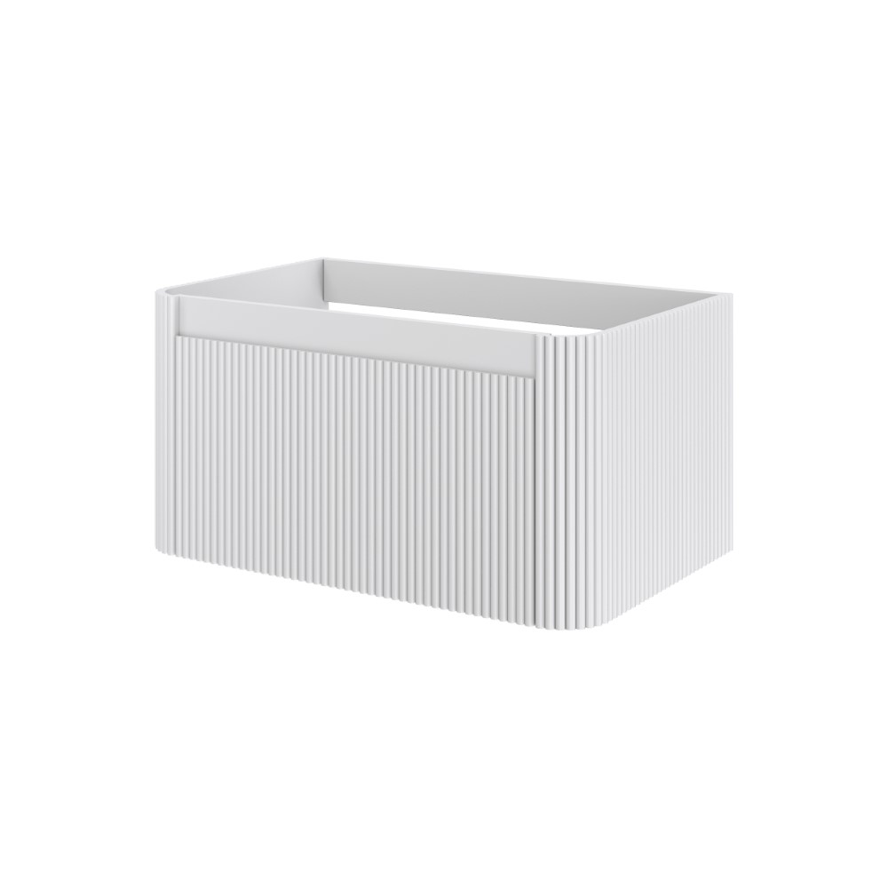 Тумба без раковины VOI рифл. 80см MATT WHITE