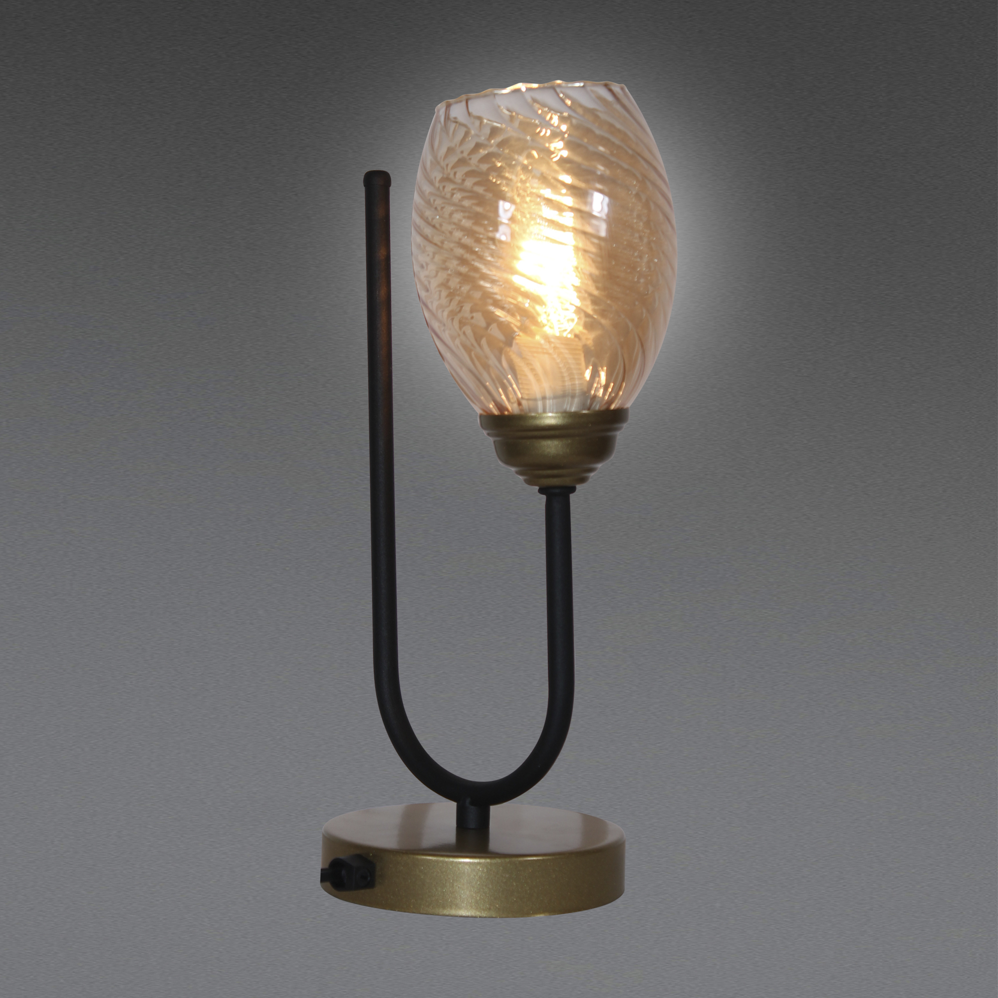 Светильник настольный Юна ННБ 63-60-019 черн.муар.зол/шнур черн. Е14