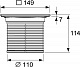 Декоративная решетка TECE drain point S 3660004 15 см в стальной рамке