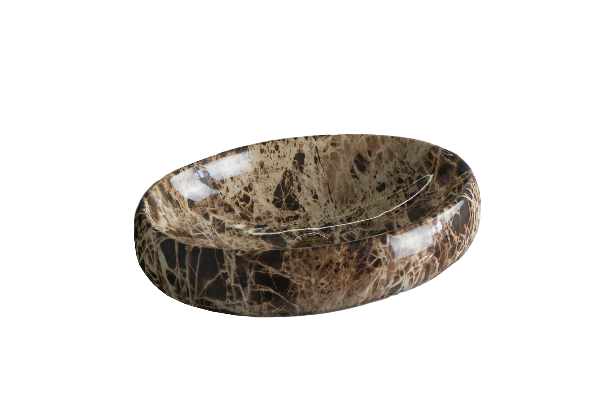 Раковина Gid Mnc168 54409 накладная под камень глянцевая 60x41x15