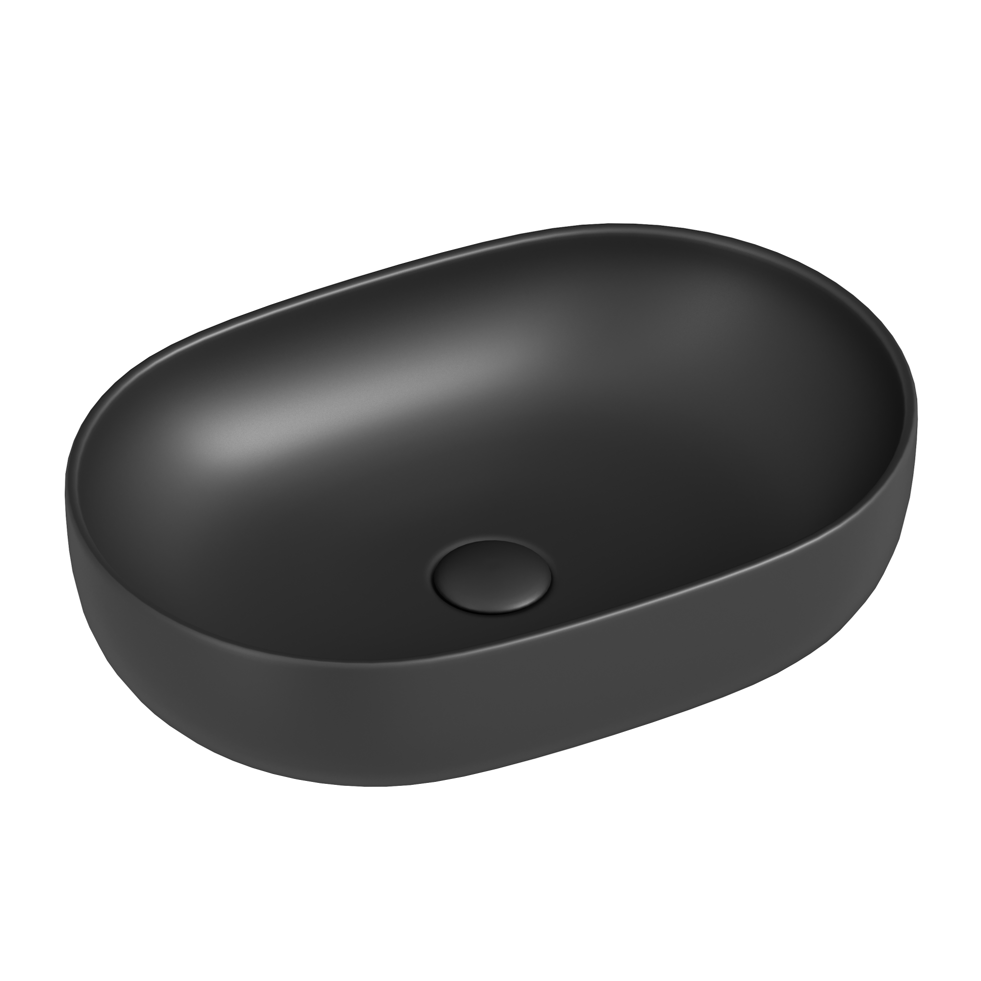 Умывальник чаша накладная овальная (цвет Темный Антрацит Матовый) Element 600*415*135мм, CN6047MDH