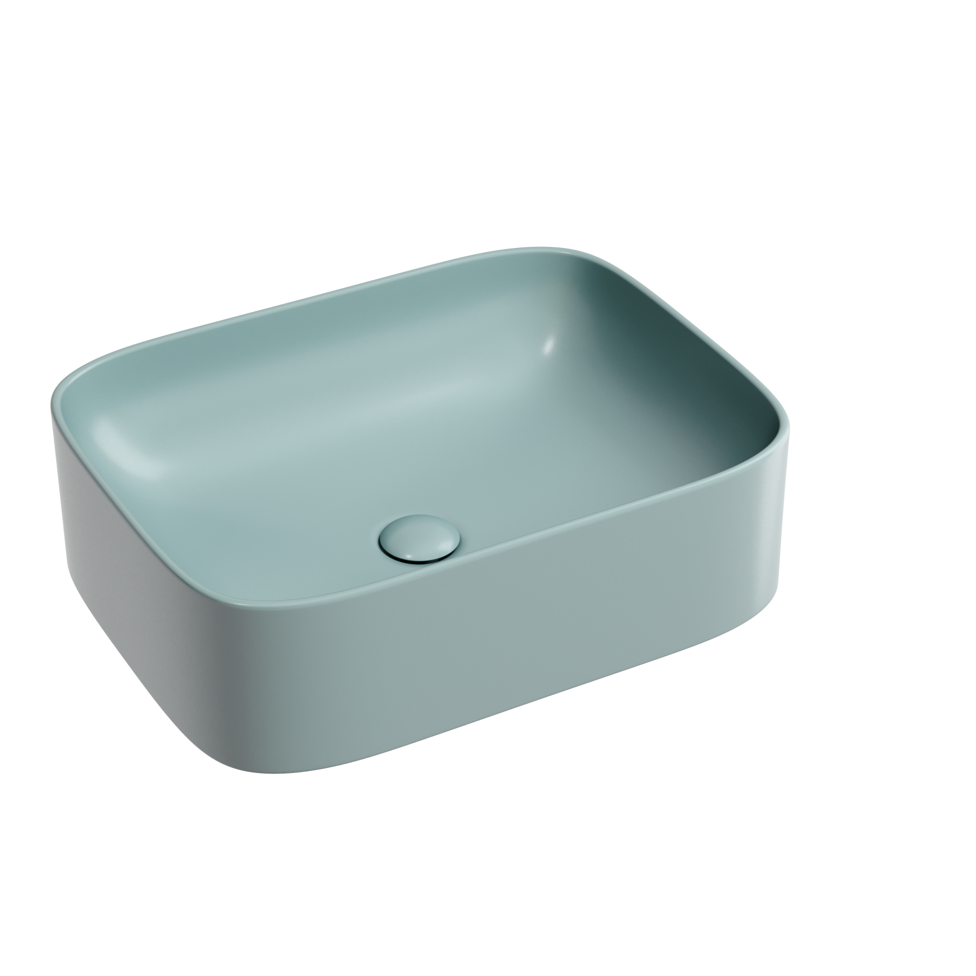 Умывальник чаша накладная прямоугольная (цвет Зеленый Матовый) Element 505*380*150мм, CN6052MLG