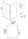 Душевое ограждение NG-63-10A-A80 (100*80*195) прямоугольник, дверь распашная
