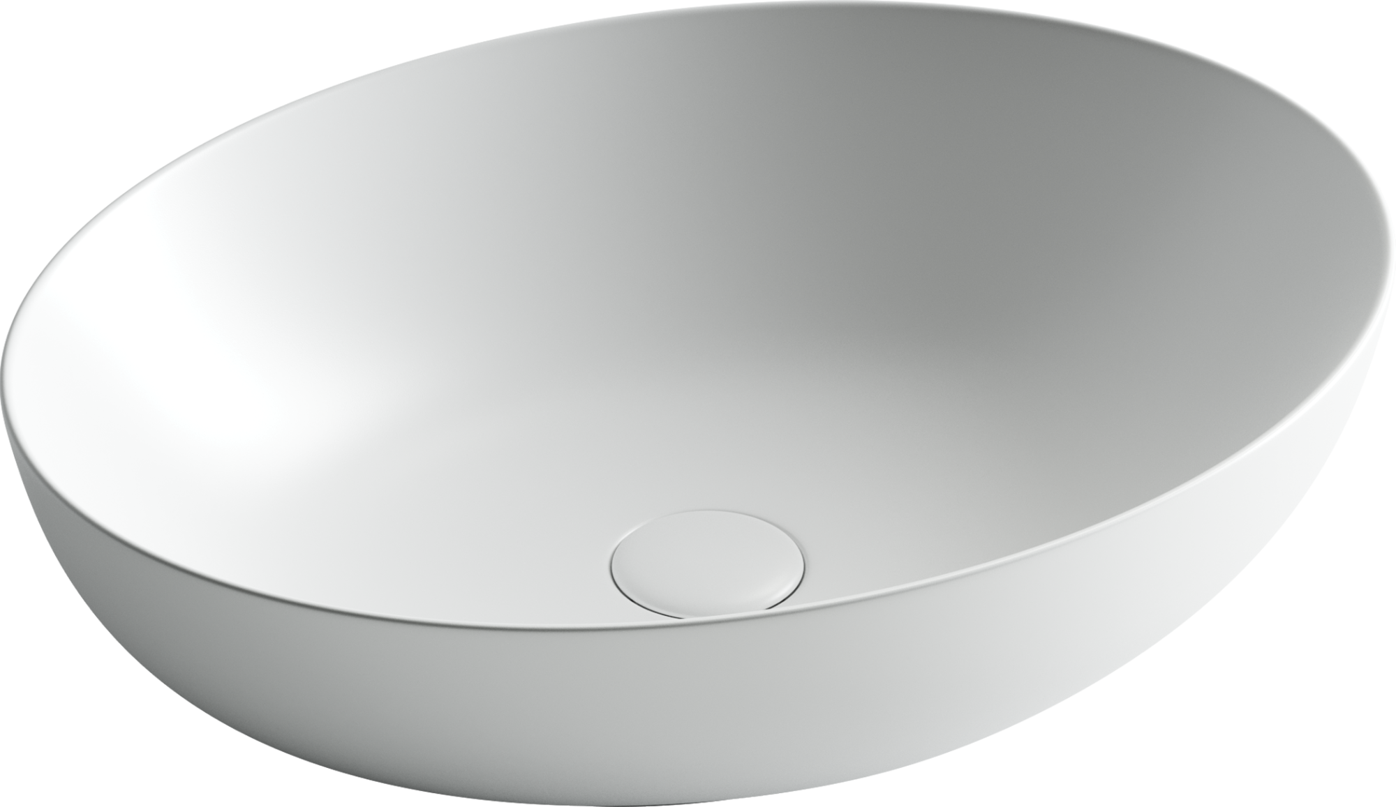 Умывальник чаша накладная овальная (цвет Белый Матовый) Element 520*395*130мм, CN6017MW