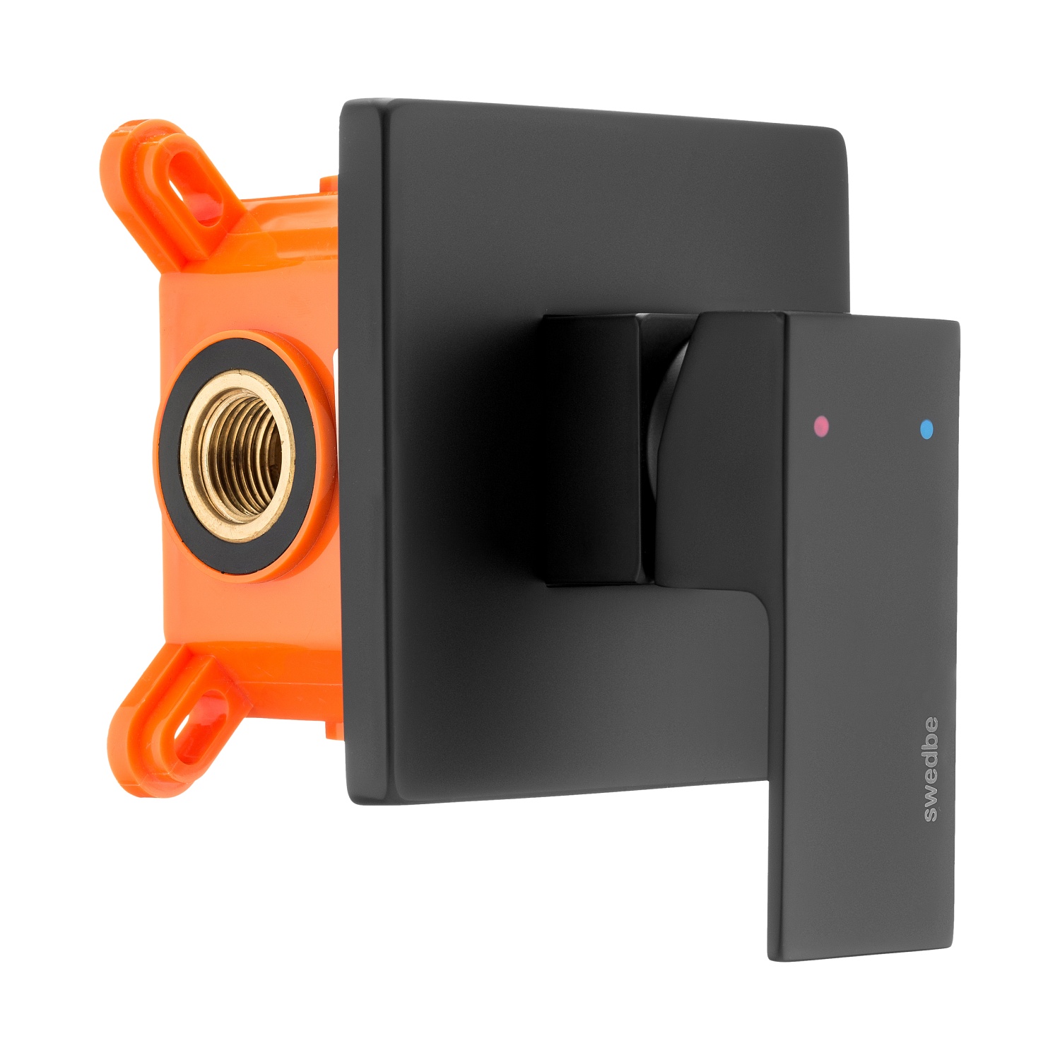 Смеситель встраиваемый подключение на 1 выход в монтажном боксе Swedbe Platta 5522B