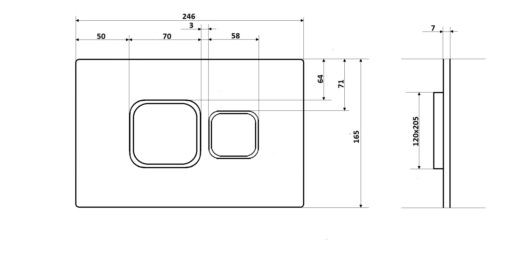 Кнопка CR01CH смыва для инсталляций Ceruttispa (хром)