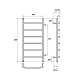 Полотенцесушитель водяной Point Афина PN04548 П6 400x800 с боковым подключением 500, хром