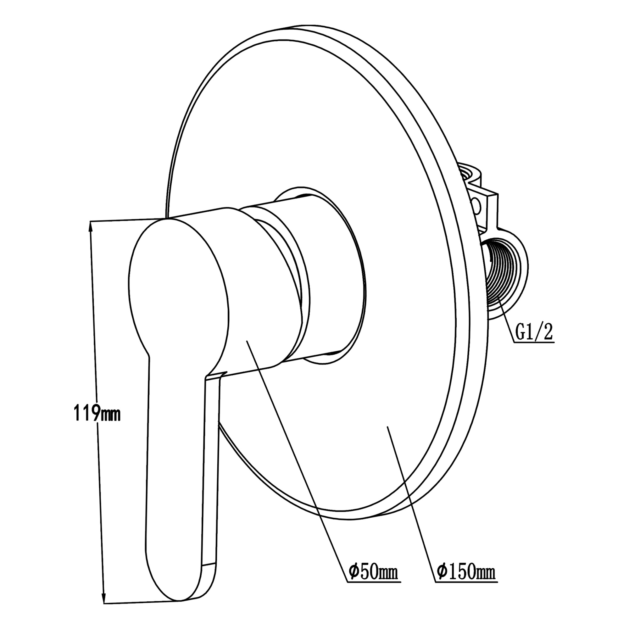 Гигиенический набор со встраиваемым смесителем Swedbe Platta 5525