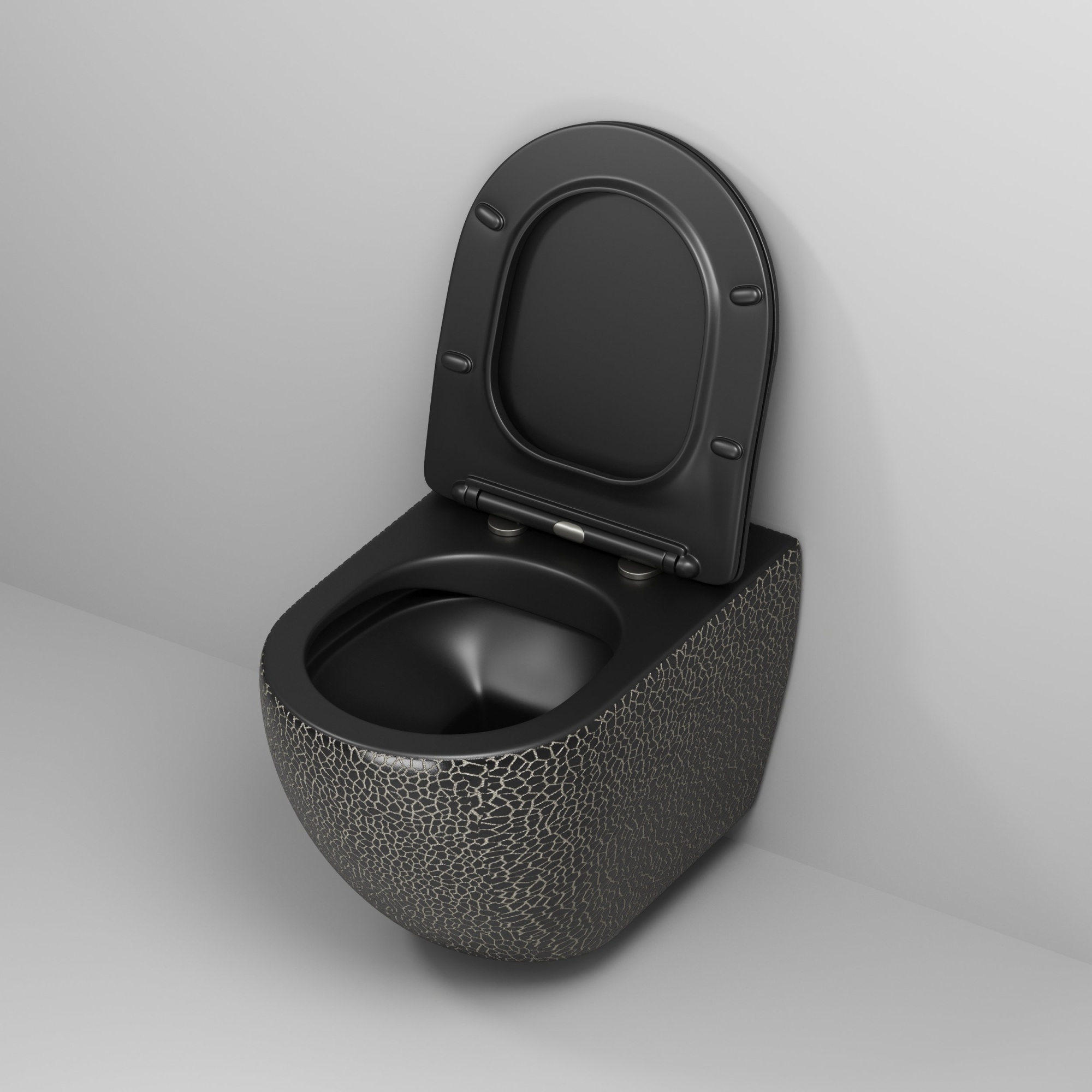 Унитаз gr-4411bbls color (550*365*395) подвесной безободковый