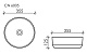 Умывальник чаша накладная круглая Element 355*355*125мм, CN6005