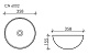 Умывальник чаша накладная круглая Element 358*358*155мм, CN6002