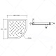 Поддон для душа полукруглый керамический RGW CR/R, 19170488-01