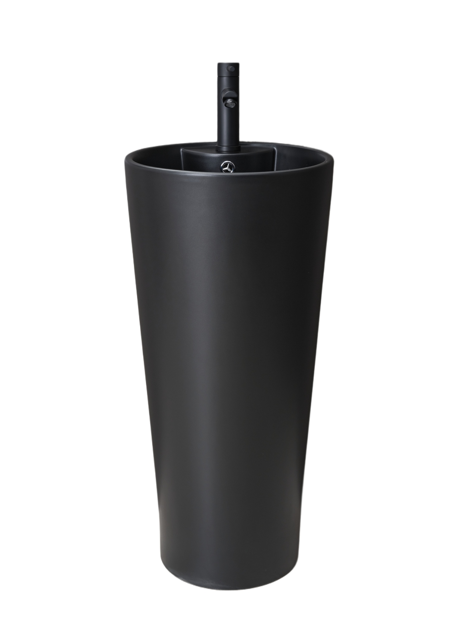 Раковина Gid Nb131bm 81120 накладная черная матовая 40x40x84