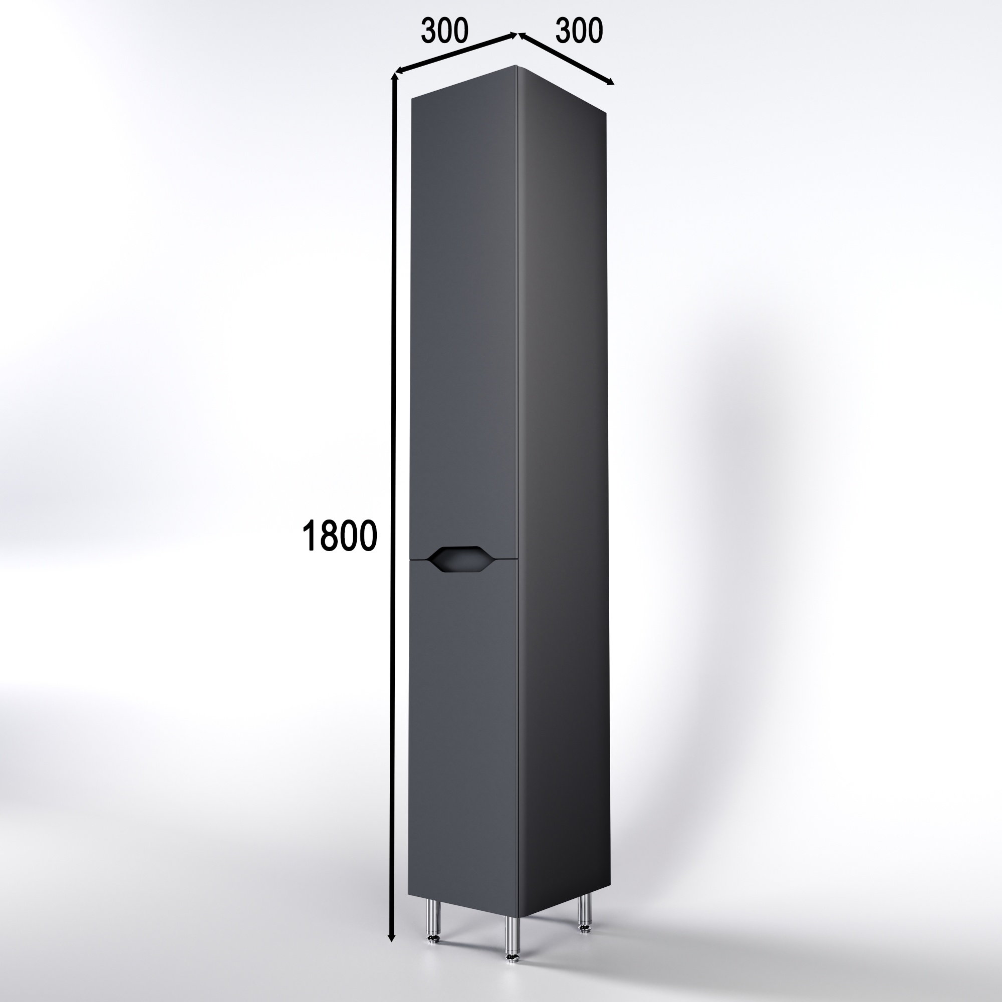 Колонна универсальная "Марелла" с корзиной, Люкс антискрейтч серый, PLUS