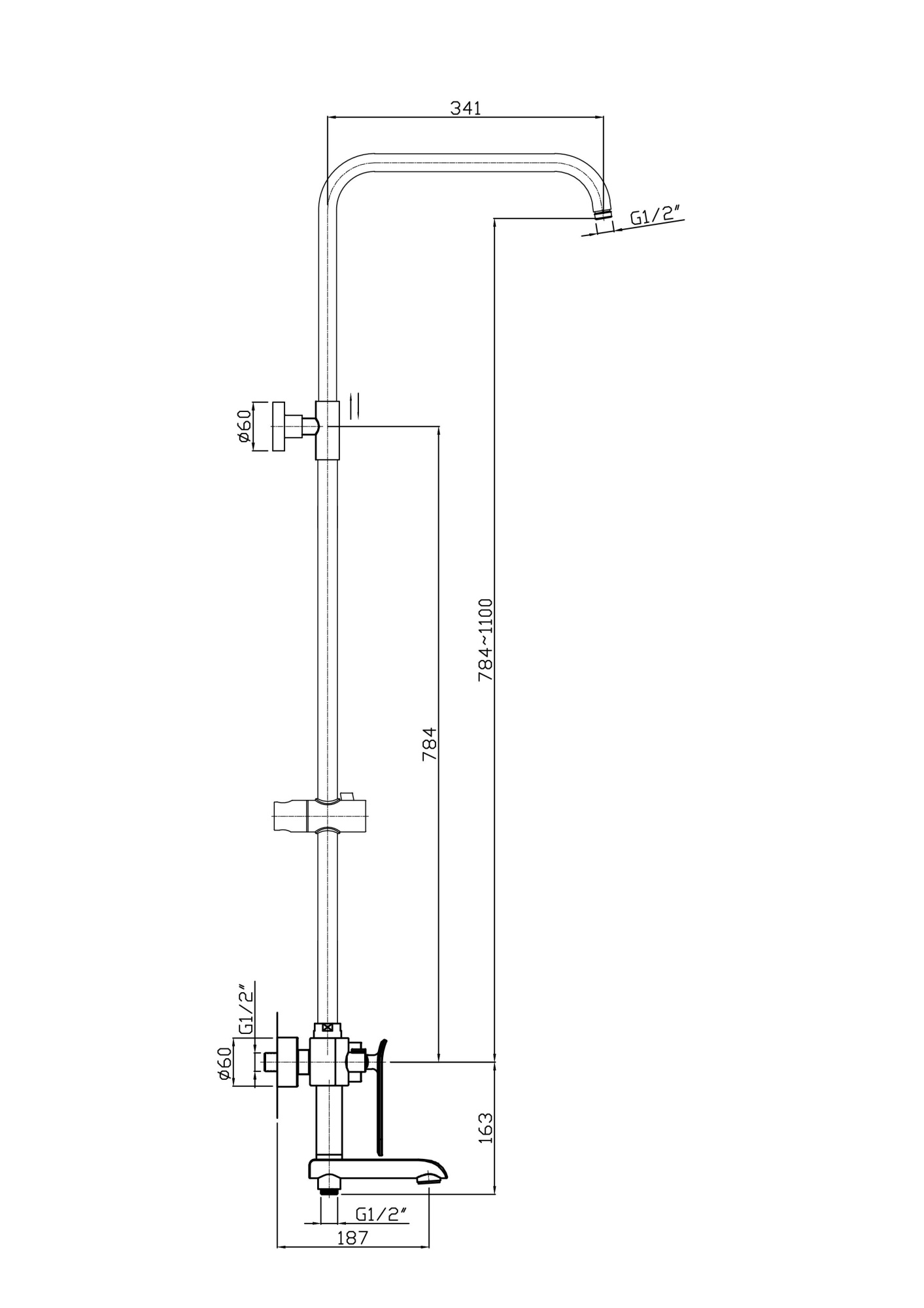 Тропическая душевая система RUSH Socotra (ST4235-20)