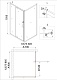Душевое ограждение NG-63-9A-A70 (90*70*195) прямоугольник, дверь распашная