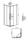 Душевое ограждение 300.K33.01.8080.21.10 Galaxy (80*80*195)