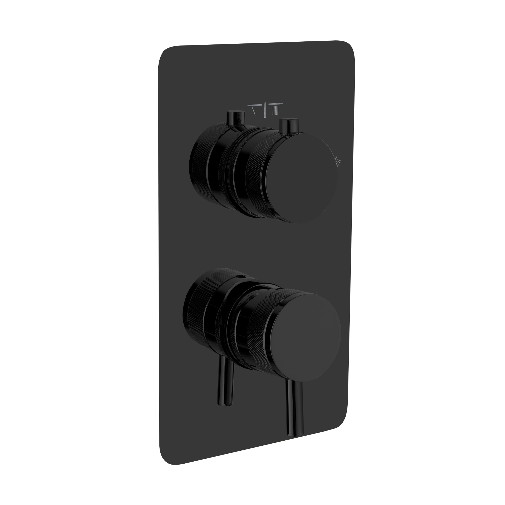 Смеситель встроенный однорычажный 2-х проходной SHINE GUN METAL