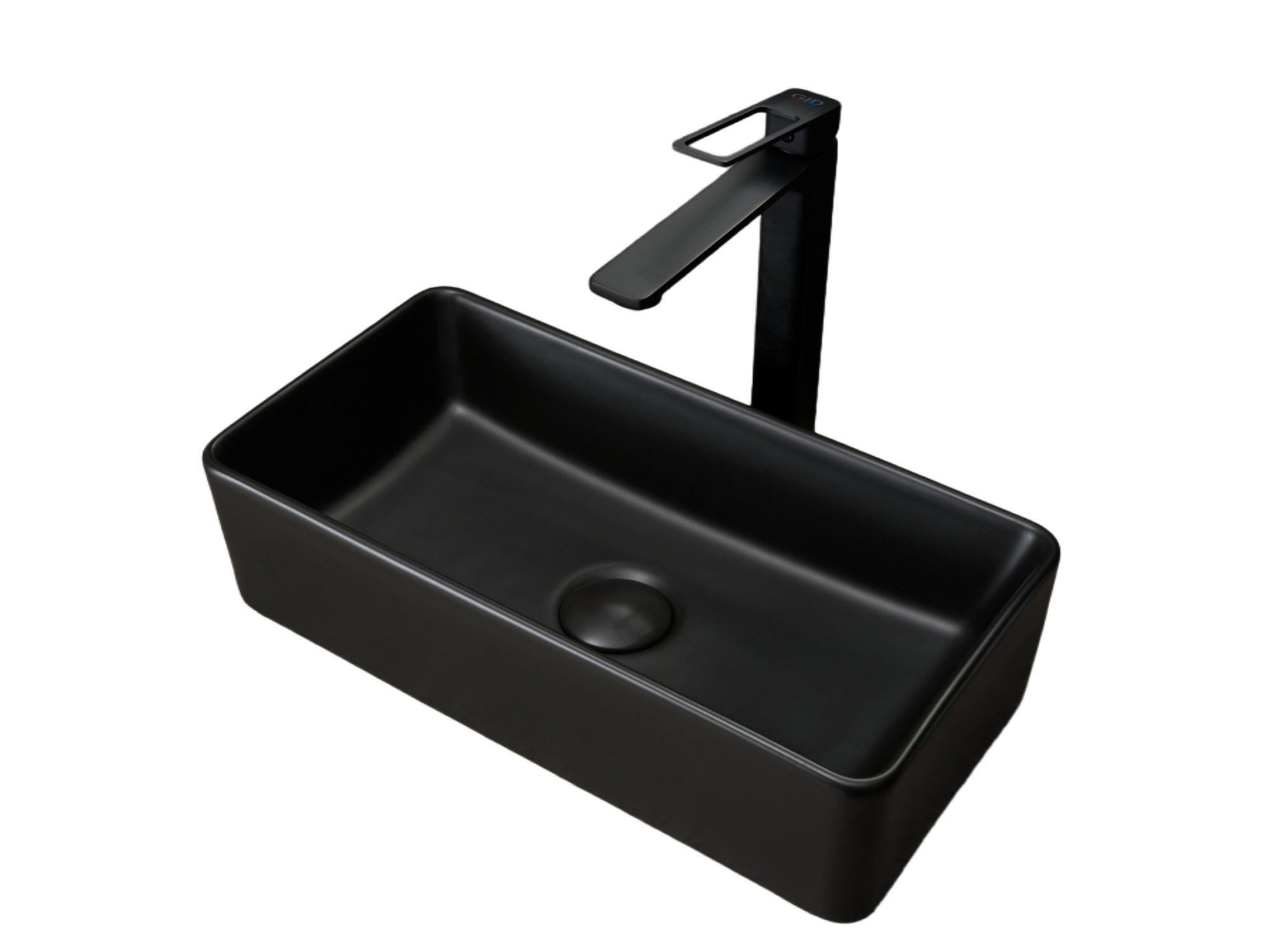 Раковина Gid Bm1104 53359 накладная черная матовая 46x23x12