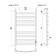 Полотенцесушитель электрический Point Антея PN17858W П8 500x800, диммер справа, белый