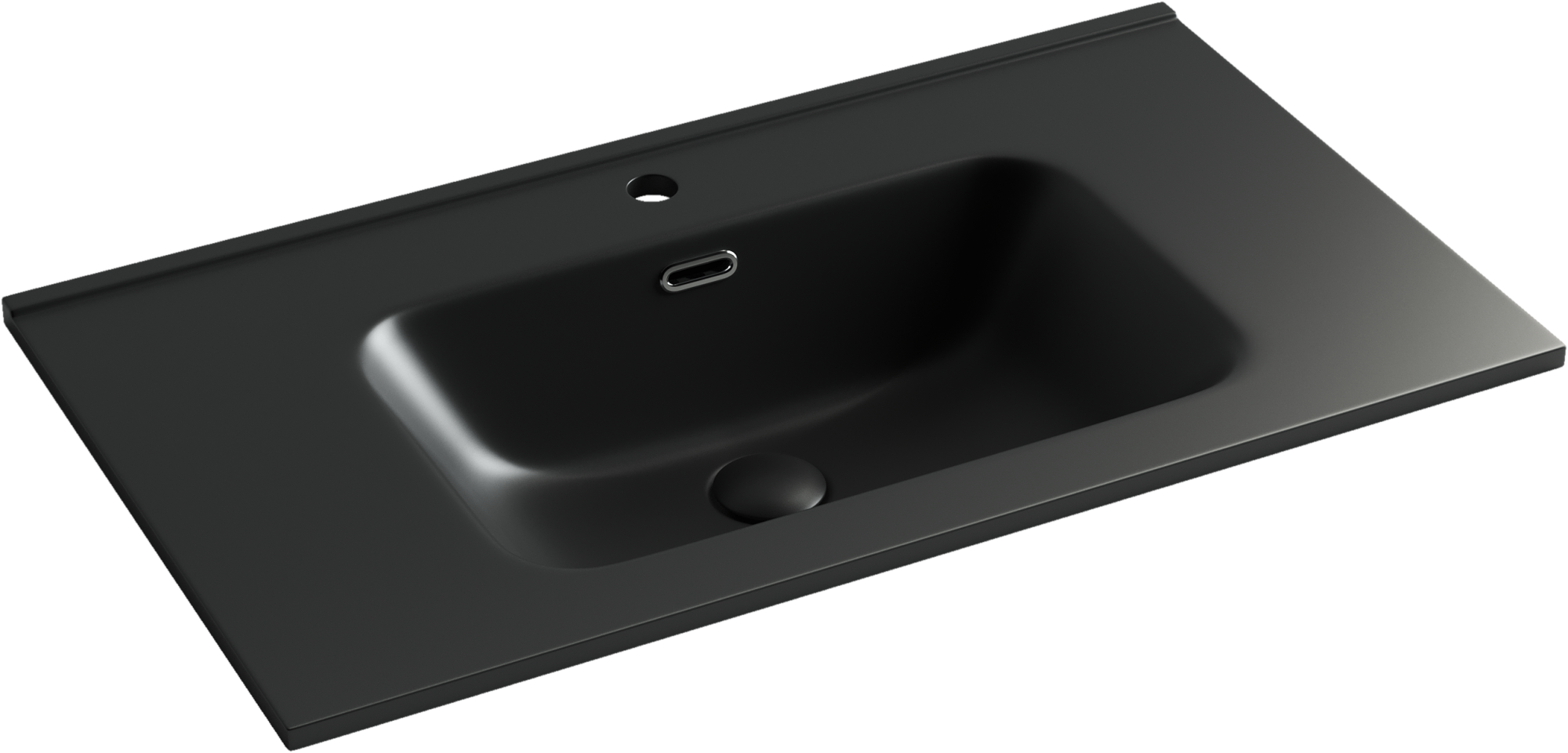 Умывальник накладной прямоугольный (цвет Черный Матовый) Element 810*465*180мм, CN7005MB