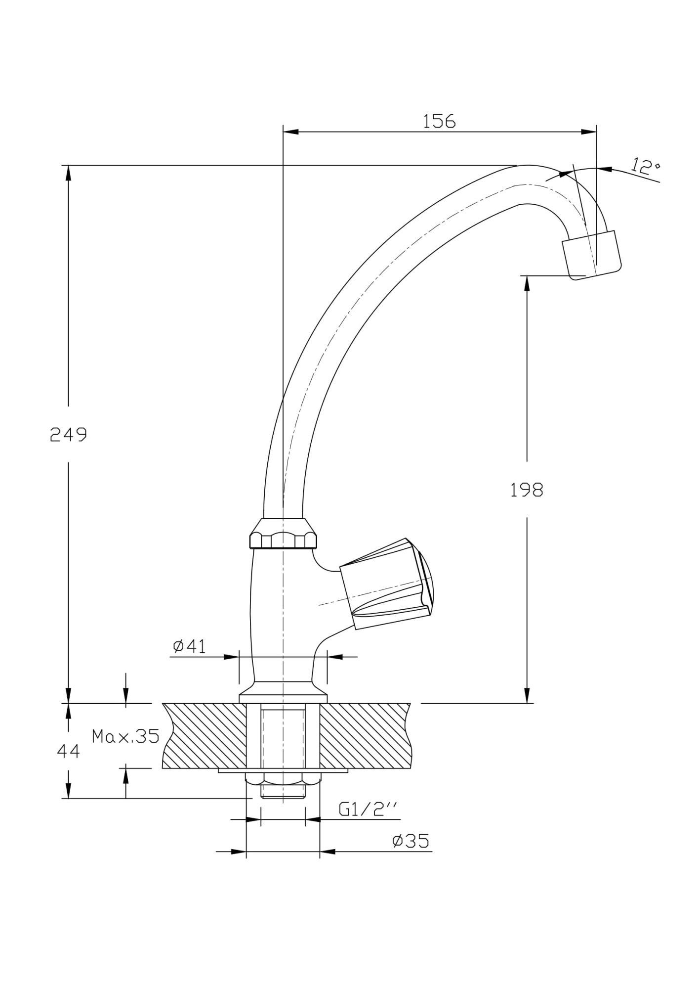 Смеситель для раковины RUSH Pioneer (PI7950-24)