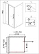 Душевое ограждение NG-43-10AG-A90G (100*90*195) прямоугольник, дверь распашная